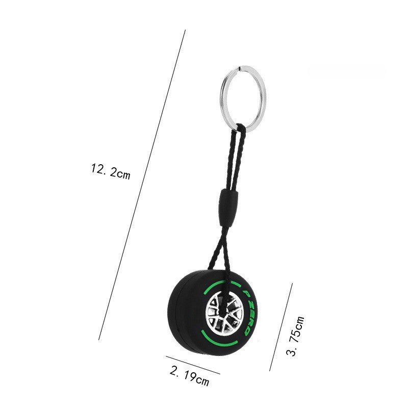 Wholesale Soft Rubber Small Tire Keychain